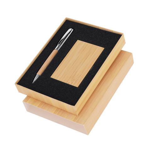 Penna porta carte bamboo - penna,