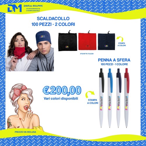 Lotto scaldacollo e penne - -,
