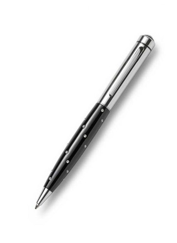 Penna cromata con strass - penna,