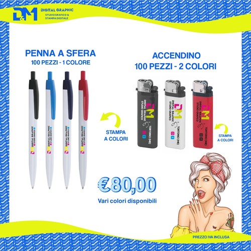Lotto penne e accendini - penne,