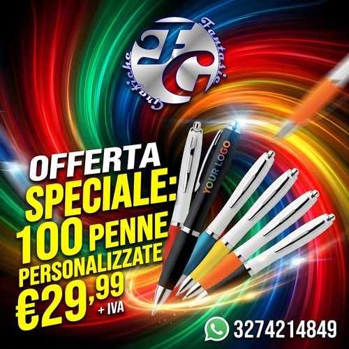 100 penne personalizzate con - 100,