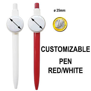 Penna personalizzabile rossa - penna,