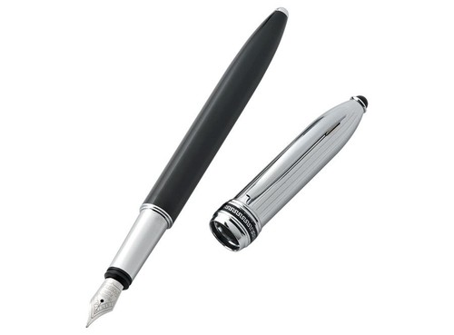 Penna stilografica cromata - penna,